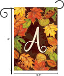Briarwood Lane Fall Leaves Monogram Letter A Garden Flag by GreenHaven Gardens