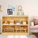 wingyz Wooden Storage Cabinet, 2-Tier Kids Toy Storage Organizer, Spacious Montessori Kids Bookshelf, Toy Shelf Storage Organizer for Playroom Classroom Nursery Study Room Living Room by CozyNest Decor
