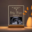 Personalized First Time Parents Gifts for Mom, Custom Ultrasound Picture Frame for Pregnant Announcement, Anniversary Mothers Day Gifts for Mom from Kids, Customized Acrylic Plaque Night Light by TinyTreasures Baby Boutique