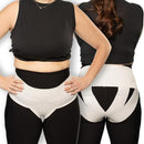 Women's Pelvic Support Belt - Uterus & Bladder Girdle | Postpartum Recovery, Pain Relief | High Waist White (Large) by TinyTreasures Baby Boutique