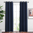 NICETOWN Navy Blue Blackout Curtains for Living Room - Window Treatment Energy Saving Thermal Insulated Room Darkening Solid Grommet Panels for Bedroom (2 Panels, W37 x L84) by TinyTreasures Baby Boutique