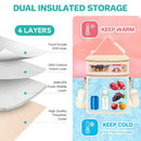 PIIOSER Breastmilk Cooler Bag with Ice Pack Fits 6 Baby Bottles Up to 9 Ounce, Insulated Baby Bottle Tote Bags, Double Layer Waterproof Leak-Proof with Shoulder Strap for Nursing & Working Mom (Cream) by TinyTreasures Baby Boutique