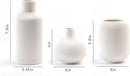 Ceramic Vase Set of 3, Decorative Vases Home Decor Modern Minimalist Pottery Vases for Bouquet Pampas Grass Dried Fresh Flowers, Bookshelf, Living Room, Shelf, Bedroom, Entryway Mantel Decor-White by CozyNest Decor