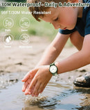 Kids Analog Watch Boys Girls, 30M Waterproof, Sports Watch for Boys, Easy to Read Children's Thin Dial Wrist Watches with Soft Band, for Ages 5-15 Kids Great Birthday Gifts Christmas Day by TinyTreasures Baby Boutique
