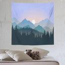 HZOHNAGO Mountain Tapestry Forest Mountain Sunrise Pattern Printed Wall Tapestry Wall Hanging for Bedroom Living Room Dorm 60" W x 60" H by CozyNest Decor