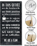 We Are A Team Office Signs Decor, In This Office Sign, Hanging Wood Sign Office Décor, Motivational Quotes Wall Décor, Office Wall Art, Human Resources Office Wall Décor, Team Gift, Gift for Leader A1 by CozyNest Decor
