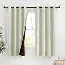 NICETOWN Light Beige Room Darkening Curtains 63 Inches Long for Kids Bedroom, Thermal Insulated Blackout Plylux Curtains & Drapes for Living Room Window Cover (W52 x L63 Inch, 2 Panels) by TinyTreasures Baby Boutique