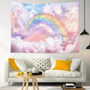 HVEST Rainbow Cloud Tapestry, Polyester Wall Art, Rainbow and Pink Cloud with Glow Sunshine in Pastel Sky, Aesthetic Nature Landscape, Bedroom Living Room Decor, 60x40 Inches by CozyNest Decor