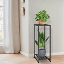 Plant Stand Indoor Outdoor, Wrought Iron Plant Stands 2 Tier Heavy Duty Metal Pedestal Stand Decorative Flower Stand for Patio Garden Deck Living Room by GreenHaven Gardens