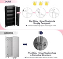 75" Storage Cabinet, Metal Pantry Cabinet, Kitchen Pantry Storage Cabinets with Doors and 4 Shelves, Cabinets for Laundry Room, Living Room, Dinning Room, Assembly Required, Black by CozyNest Decor