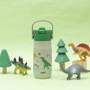 Zak Designs Harmony Kid Water Bottle for Travel or At Home, 14oz Stainless Steel is Leak-Proof and Vacuum Insulated (Dinosaur) by TinyTreasures Baby Boutique