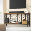 ikkle 70.9" Extra Long Console Table, Industrial Narrow Sofa Table Behind Couch with 2 Tier Storage Shelf, Entryway Hallway Accent Table for Living Room, Foyer, Rustic Brown by CozyNest Decor