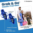 DaddyGoFish Kids Fishing Pole - Rod Reel Combo Tackle Box Starter Set - First Year Small Gear Kit for Boys Girls Toddler Youth Age Beginner Little Children by TinyTreasures Baby Boutique
