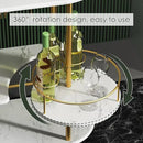 Gold Bar Carts with 4-Tier Storage Shelves, Mobile Bar Serving Cart with Wine Rack and Glass Holder, for The Home, Kitchen, Living Room, Dining Room by CozyNest Decor
