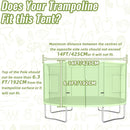 Gardenature 10FT/12FT/14FT Trampoline Tent(Tent Only), Fit Round Trampolines, Shade Cover with LED Light, Outdoor Trampolien Accessories, Anti-Tear, Beige by TinyTreasures Baby Boutique
