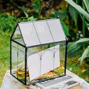 NCYP Glass Terrarium with Lid for Cacti, Succulents, Small Plants - 7.5 x 4.9 x 9 inches Closed Geometric Planter Box - Home Indoor Tabletop House Shape Decorative, Black (Terrarium Only) by GreenHaven Gardens