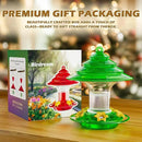 Birdream Hummingbird Feeder for Outdoors Hanging 40oz 10 Feeding Ports, 2 Pack Humming Bird Feeder with Ant Moat Brush Leak Proof - Green by GreenHaven Gardens