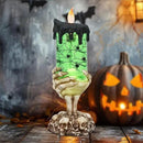 Eldnacele Halloween Snow Globe Candles Lighted Lamp USB Powered Battery Operated Spooky Spinning Water Glittering Tornado Flameless Candles Skeleton Hand Holder Halloween Centerpiece Decor(Spider) by CozyNest Decor