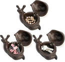 Cast Iron Key Hider, Snail Hide-a-Key Holder, Outside Spare Key Hider Figurine, Small Snail Garden Statues Ornament, Decorative Jewelry Trinkets Box for Ear Studs Rings Paper Clips by GreenHaven Gardens