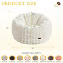 Hobestluk Bean Bag Chair Oversized Bean Bag Chair for Adults Donut-Shaped Large Bean Bag with Spacious Design for Living Room Bedroom or Reading Nook (Bubble White) by CozyNest Decor