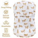 LifeTree Muslin Baby Lounger Cover, Newborn Slipcover Lounger Cover for Boys Girls Infant, Soft 70% Viscose from Bamboo and 30% Cotton, 1 Pack Cover Only, GoldenRetriever Pattern by TinyTreasures Baby Boutique