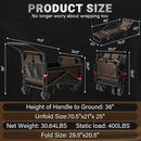 LEVELEVE Heavy Duty Folding Wagon - 2-in-1 Collapsible Cart, 400lb Capacity, All-Terrain Wheels w/Brakes & Side Pockets (Brown) by GreenHaven Gardens
