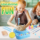 Insnug Mini Kids Pottery Wheel: Complete Painting Kit for Beginners with Modeling Clay and Sculpting Tools, Arts & Crafts Small Banding Wheel for Pottery, Tiny Pottery Wheel for Kids Age 8-12, 10-13 by TinyTreasures Baby Boutique
