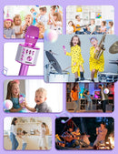 BONAOK Wireless Bluetooth Karaoke Microphone, Portable Toy Microphone for Singing, Gifts to Girls Boys Kids Adults All Age Q37（Bright Purple） by TinyTreasures Baby Boutique
