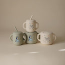 mushie x Bluey 100% Silicone Training Cup & Straw for Toddlers | 6 Months+ (Bluey Sage)