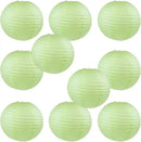 WYZworks - Round Paper Lanterns 10 Pack (Light Apple Green, 8") - Hanging Paper Lanterns Lamp for Wedding, Birthday, Party and Home Decorations with 8", 10", 12", 16" Option by GreenHaven Gardens
