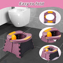 Portable Potty for Toddler Travel, Kids Travel Potty Training Chair with Travel Bag, Baby Potty Training Toilet for Outdoor and Indoor Easy to Clean (Purple) by Yszawmx, Includes 30 Replacement Bags by TinyTreasures Baby Boutique