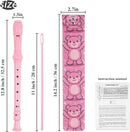 Recorder Instrument for Beginner Kids Adults,8-Hole Soprano Descant Recorder Music Flute with with Cleaning Rod & Leather Case For School Student Home Entertainment(2-Bear） by TinyTreasures Baby Boutique