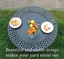 36 Inch Fire Pit with 2 Grills, Wood Burning Fire Pits for Outside with Lid, Poker and Round Waterproof Cover, BBQ& Outdoor Firepit & Round Metal Table 3 in 1 for Patio, Picnic, Party by GreenHaven Gardens