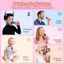 Karaoke Machine for Kids, Toys for 3-12 Years Old Girls Gifts, Kids Karaoke Microphone Machine Toy, Best Fun Christmas Birthday Gifts for 5 6 7 8 9 10 11 Years Teens Girl Boys Rose 2 Mic by TinyTreasures Baby Boutique