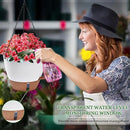 10 Inch Hanging Planters for Indoor Plants, 2 Pack Self Watering Hanging Baskets Flower Pots with Drainage Hole, Visual Reservoir & 2 Kinds of Plant Hanger for Outdoor Garden Home Decor by GreenHaven Gardens