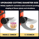 Upgraded Cordless Electric Pruning Shears with LCD Display, Battery Powered Garden Shears with Brushless Motor, 2 Rechargeable Batteries, 2 Inch (50mm) Cutting for Trees, Shrubs, and Yard Trimming by GreenHaven Gardens
