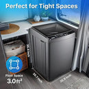 Portable Washing Machines 27 LBS Full Automatic Clothes Washer and Spinner Combo with 10 Program and 8 Water Level, Compact Laundry Wash Spin Dryer for Apartment RV Dorm, Grey by CozyNest Decor