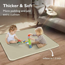 Baby Play Mat, 43x43 Inch Thicken Portable Self-Inflating Playmat for Kids Teepee Tent, Cushion Baby Mat for Floor, Tummy Time Mat with Travel Bag by TinyTreasures Baby Boutique
