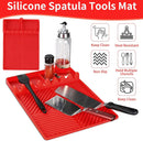 Griddle Mat Barbeque Grill Accessories Tools for Blackstone, Side Shelf Mat Grill Pad for Outdoor Grill Kitchen Counter Spatula Silicone Mat with Drip Pad for Kitchen, Cooking, Countertop (Red) by GreenHaven Gardens