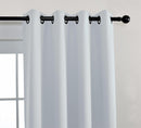 MIUCO Blackout Curtains Room Darkening Curtains Textured Grommet Window Curtains for Bedroom 2 Panels 52x63 Inch Long Greyish White by TinyTreasures Baby Boutique