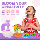 windpaint Toys for Girls 3 4 5 6 7 8 9 10 Years Old, DIY Craft Kits for Kids, Fabric Flower Bouquets for Girls Gifts, Educational Learning Detective Toys for Toddler Kids,Birthdays Gifts (Purple) by TinyTreasures Baby Boutique