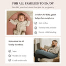 Cuddobaby Pregnancy Pillow 5-in-1 【Cooling Cover, Adjustable Firmness】 Patented Lock Design, Turn into O-Shape Nursing Pillow, 5-Point Full Body Support, Maternity Pillow with Travel Bag - Pink by TinyTreasures Baby Boutique
