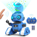 Robot Toys for Boys and Girls, Rechargeable Remote Control Robot with Auto-Demonstration, Light Projection, Dance Moves, Music, and Gesture Sensing –Toy Robot Gifts for 3,4,5,6 Year old Boys (Blue) by TinyTreasures Baby Boutique