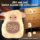Sheep Alarm Clock with Night Light for Kids with Sleep Training and Sound Machine, Rechargeable Silicone Lamp OK to Wake Clock，Cute Animal Tabletop Lamp, Perfect Sleep Companion for Boys Girls, Pink by TinyTreasures Baby Boutique