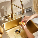 VEVOR Garbage Disposal Air Switch Kit, 2.5" Sink Top Air Switch for Food Waste Disposal, Brushed Gold Stainless Steel ON/OFF Air Button for Waste Disposer - Suitable for Stainless Steel Countertops by CozyNest Decor