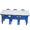 Children’s Factory Baseline Preschool 60" x 30" Rectangular Table & Chair Set - Solid Blue - AB74620PB by CozyNest Decor