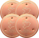 Mellbree 4-Pack Bird Bath Copper Disk, 0.6mm Reinforced 99.99% Pure Copper Cleaning Disk with Triple-Point Support for Physical Safe Clean Water All-Season by GreenHaven Gardens