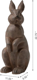 Glitzhome Rabbit Garden Statue Outdoor Standing Bunny Sculpture Lawn Decor, 22.75 Inch, Bronze by GreenHaven Gardens