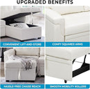 Naomi Home Laura Sectional Sofa White/Air Leather by CozyNest Decor