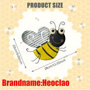 3 Pcs Metal Bee Wall Decor, Cute Bumble Bee Sculpture, Funny Animal Wall Decor - Yellow Bodies, Black Stripes, Large Eyes for Home Office Decor (Bee) by GreenHaven Gardens